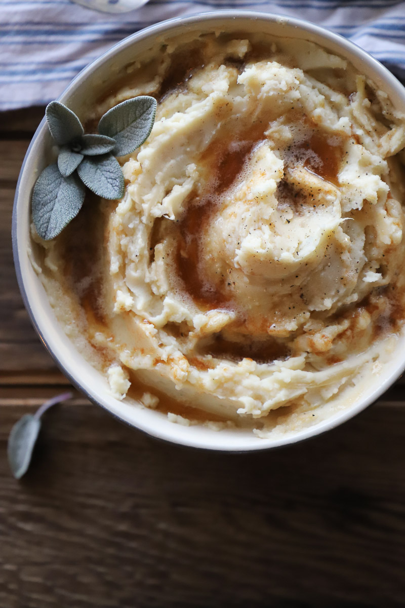 Caramelized Onion Browned Butter Mashed Potatoes - Butternut And Sage