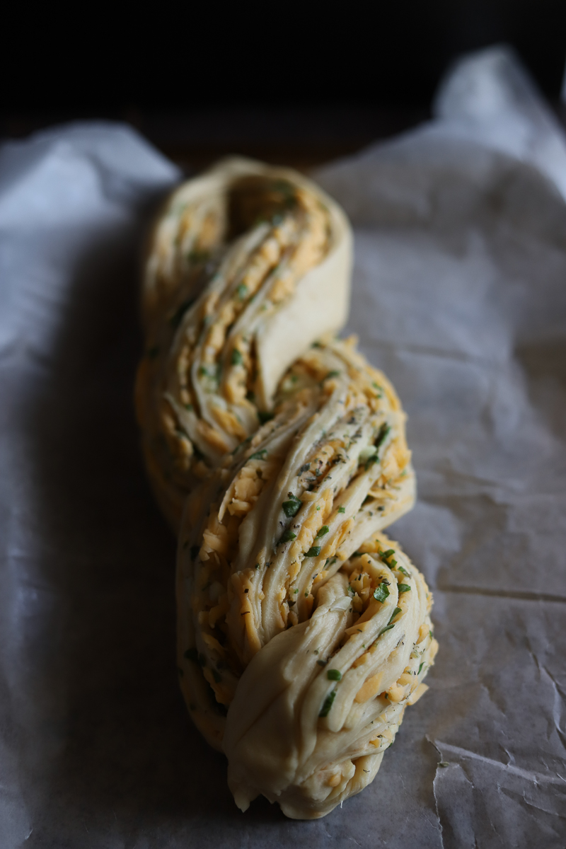 Swirled Garlic Herb And Cheese Bread - Butternut And Sage